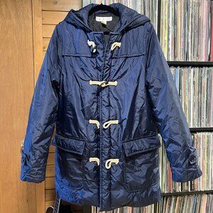 Comme des Garçons SHIRT Hooded Duffle Puffer Coat Jacket Navy